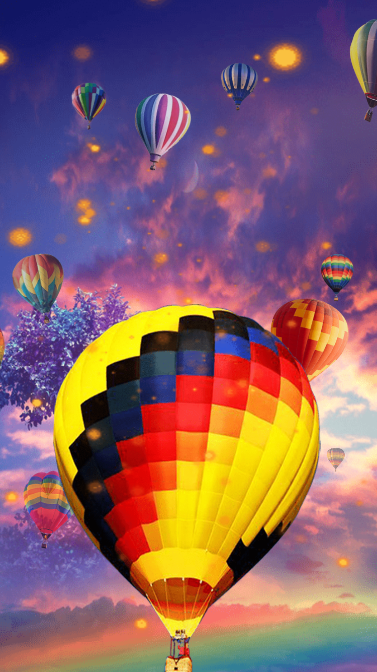 Rainbow Hot Air Balloon
