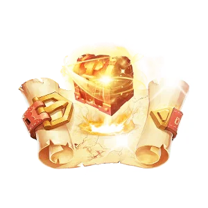 Ancient Treasure Map Golden Chest Gift