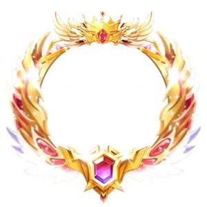 Royal Ruby Winged Crown Frame