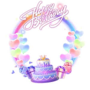 Rainbow Glow Birthday Avatar Frame
