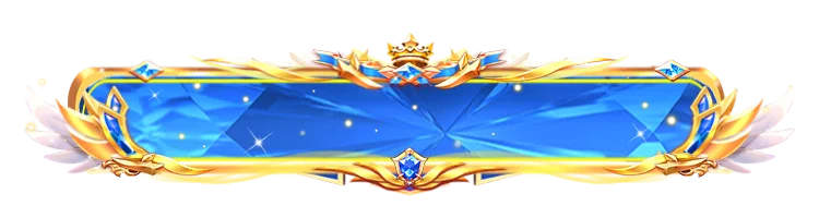 Blue Crystal Winged Chat Banner Nameplate