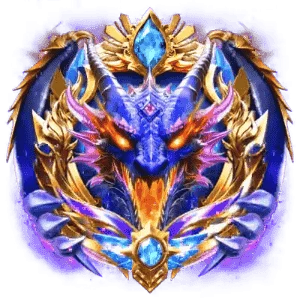 Blue Dragon King Emblem Frame