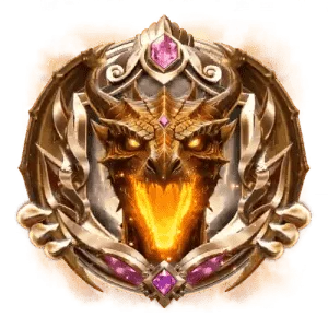 Bronze Dragon Ruby Gem Emblem