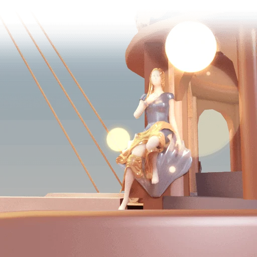 Crescent Sailing Ship