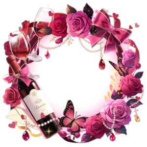 Crimson Neon Ring Frame