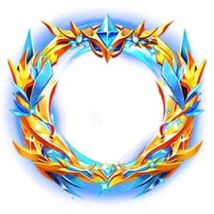 Crystal Blue Neon Energy Aura Frame