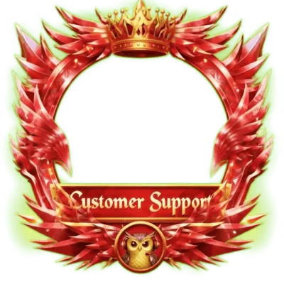 Customer Support Red Crystal Owl Frame