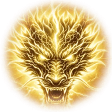 Electric Golden Dragon Head Lightning Burst