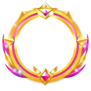 Gold Orange Neon Concentric Ring Frame (Level 4)