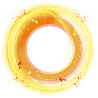 Golden Solar Flare Orbital Ring Frame