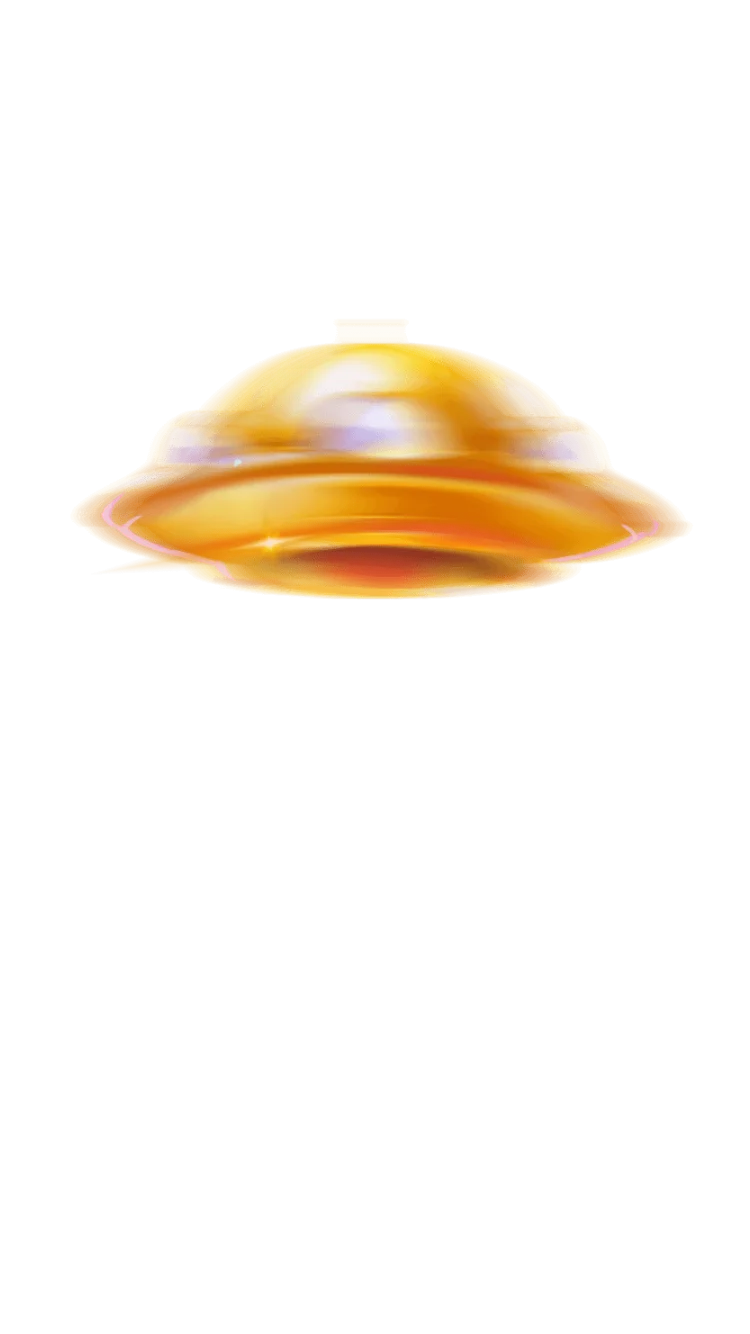 Golden Starlight Flying UFO Saucer