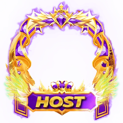 Host Golden 3D Text Banner