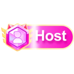 Host Pink Winged Badge