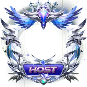 Host Silver Blue Lens Flare Ring Frame