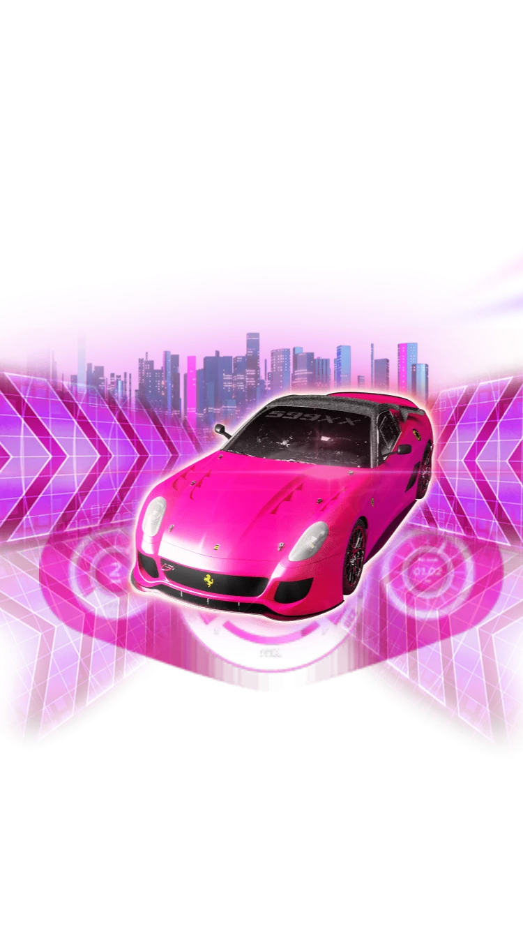 Hot Neon Pink Supercar