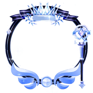 Ice Crystal Crown Magic Scepter Royal Frame