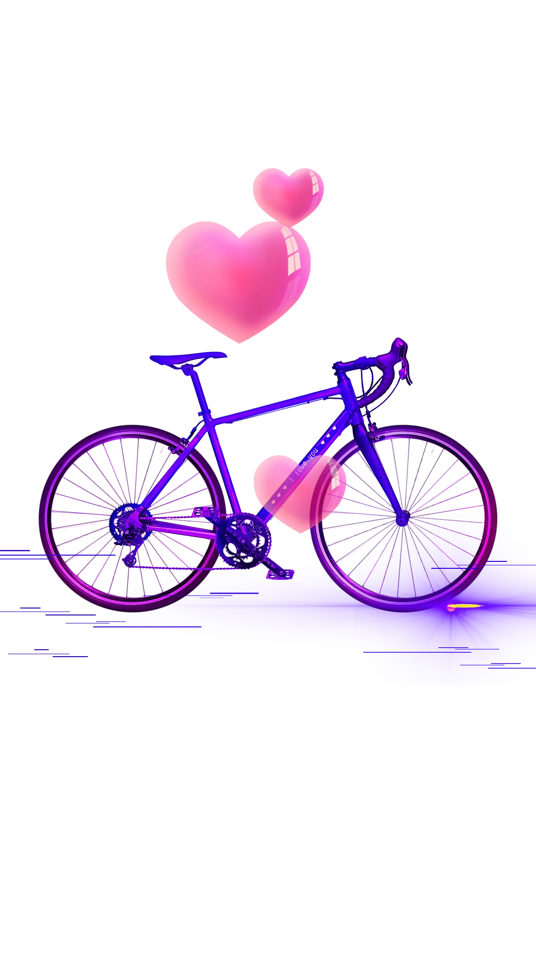 Neon Love Bicycle Gift