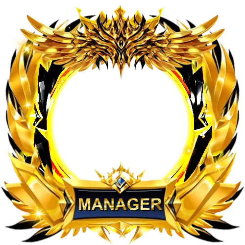 Manager Golden 3D Text Banner