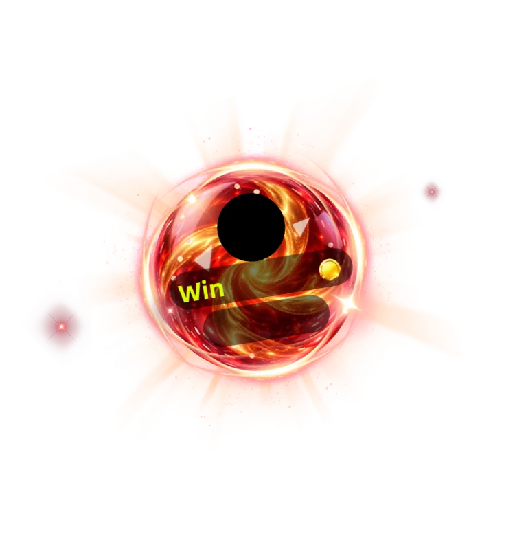 Molten Crimson Fire Swirl Glass Orb