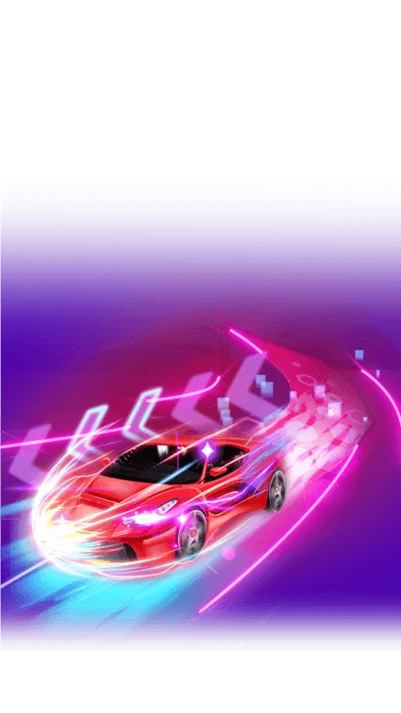 Neon Supercar Turbo Surge