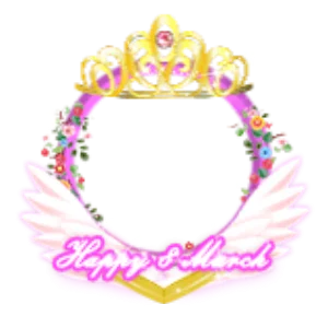 Princess Crown Floral Garden Wreath Frame