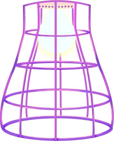 Purple Neon Geometric Lantern