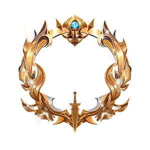 Radiant Golden Sun Flare Crown Arch Frame