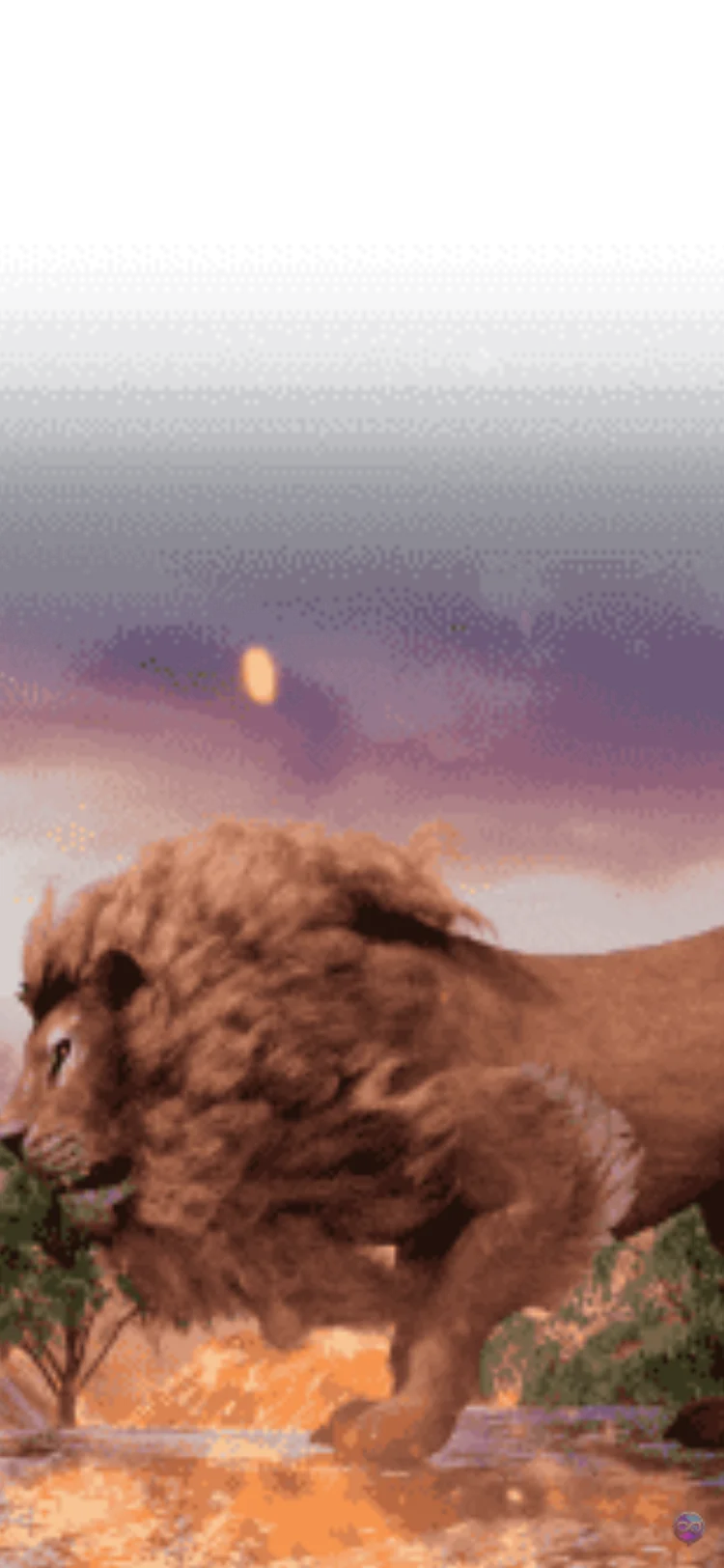 Roaring Golden Lion Fiery Mountain Gift