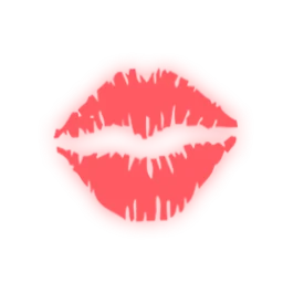 Romantic Neon Flying Kiss