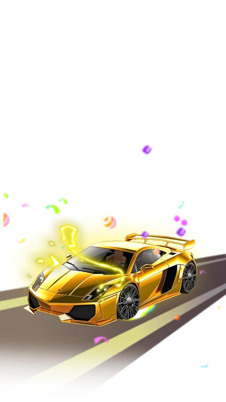 Shining Gold Lamborghini Sports Car