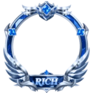 Silver Winged Sapphire RICH Avatar Frame