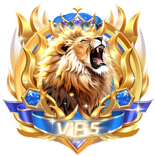 VIP 5 Roaring Golden Lion Badge