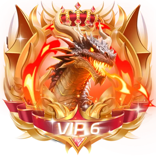 VIP 6 Crowned Fire Dragon Badge