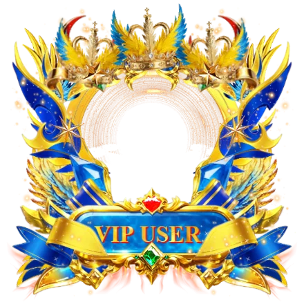 VIP User Golden Blue Crystal Nameplate